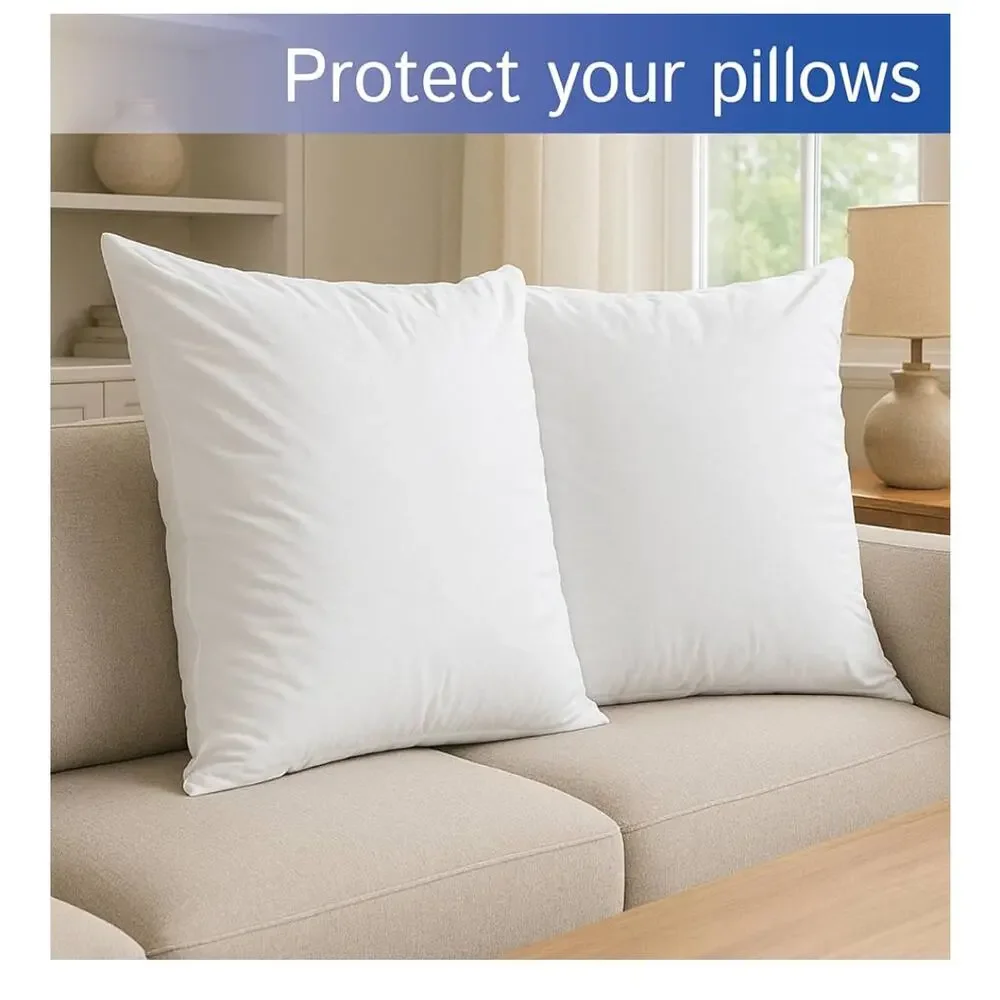 Pillow Protectors (Set of 2) - European Square‎ 28x28 Waterproof Hypoallergenic